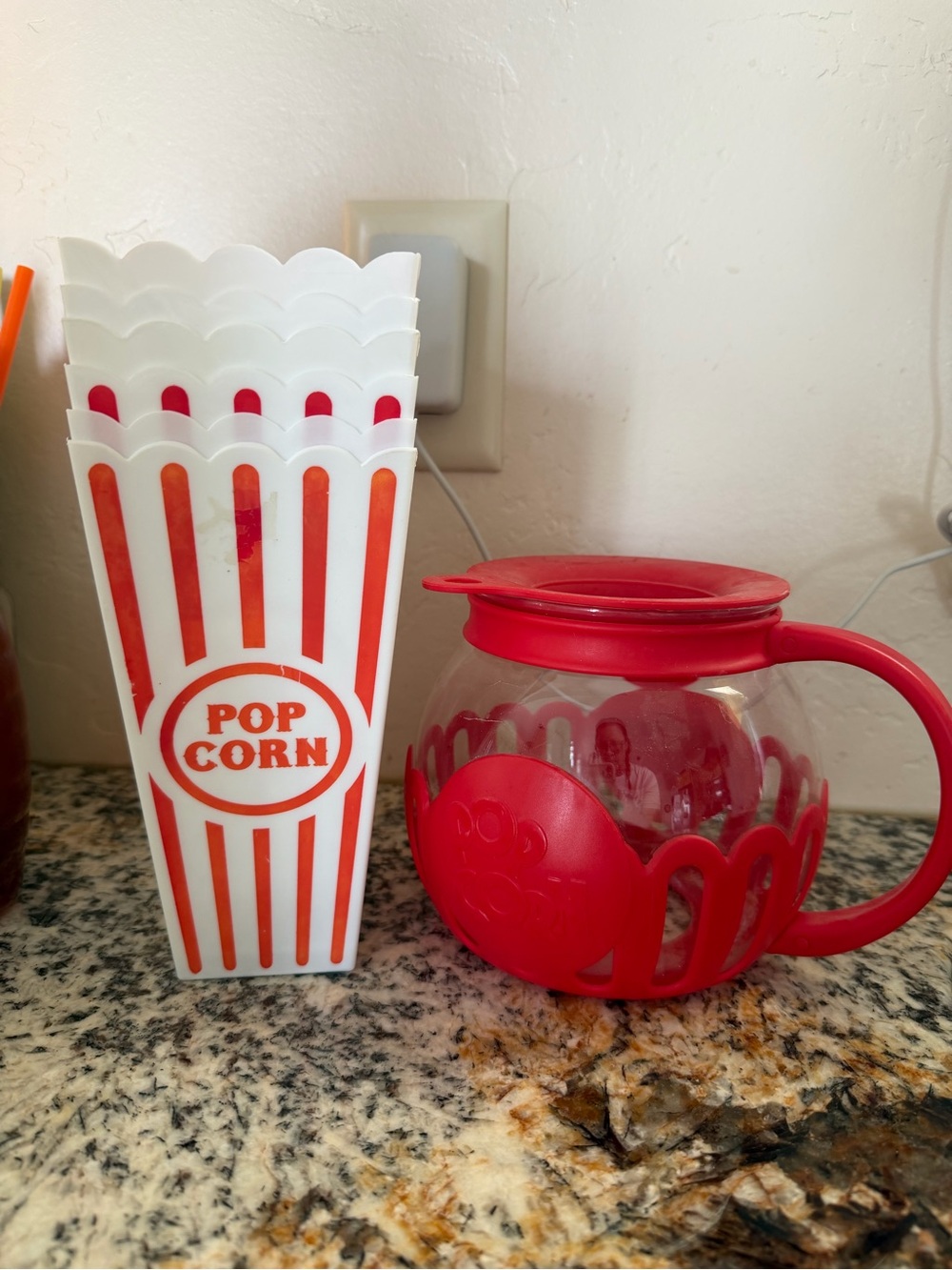 Red Popcorn Bowl and Popcorn Box Set - Party Supplies